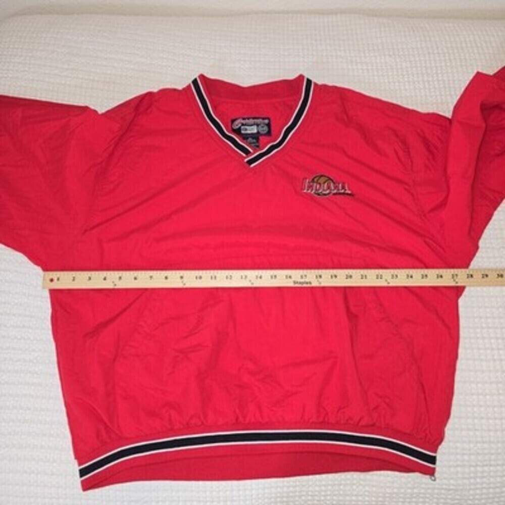Vintage Indiana Basketball Pullover Windbreaker Jacket XL Red Nylon Captivating - Picture 11 of 12